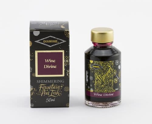 Diamine - Fountain Pen Ink - Shimmer  Ink 50ml - Wine Devine