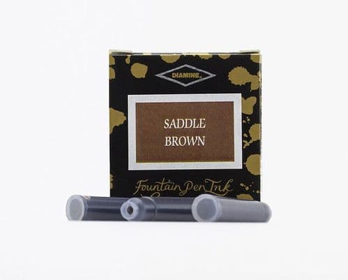 Diamine - Ink Cartridges - 6 Pack - Saddle Brown