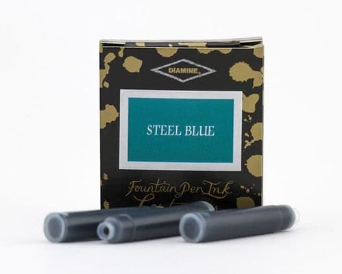 Diamine - Ink Cartridges - 6 Pack - Steel Blue