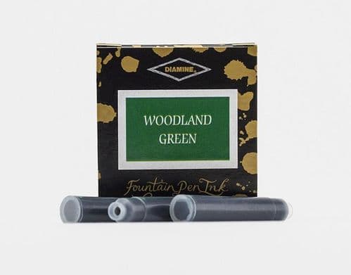 Diamine - Ink Cartridges - 6 Pack - Woodland Green
