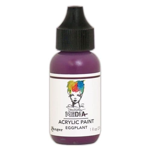 Dina Wakley Media - Acrylic Paints - 1oz Bottle - Eggplant 