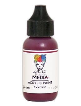 Dina Wakley Media - Acrylic Paints - 1oz Bottle - Fuchsia