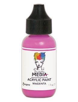 Dina Wakley Media - Acrylic Paints - 1oz Bottle - Magenta