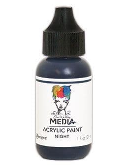 Dina Wakley Media - Acrylic Paints - 1oz Bottle - Night
