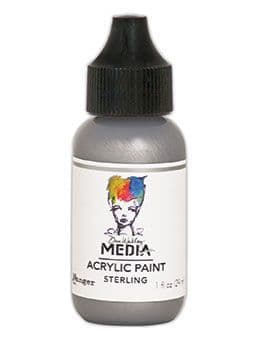 Dina Wakley Media - Acrylic Paints - 1oz Bottle - Sterling