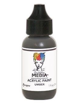 Dina Wakley Media - Acrylic Paints - 1oz Bottle - Umber