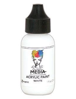 Dina Wakley Media - Acrylic Paints - 1oz Bottle - White