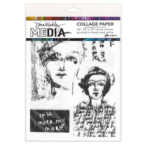Dina Wakley Media - Collage Paper - Vintage & Sketches 