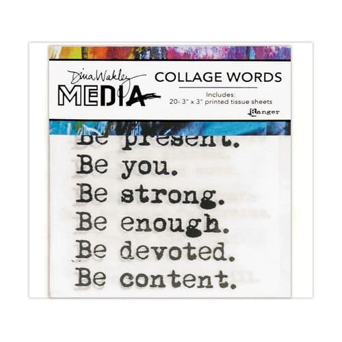Dina Wakley Media - Collage Paper - Words
