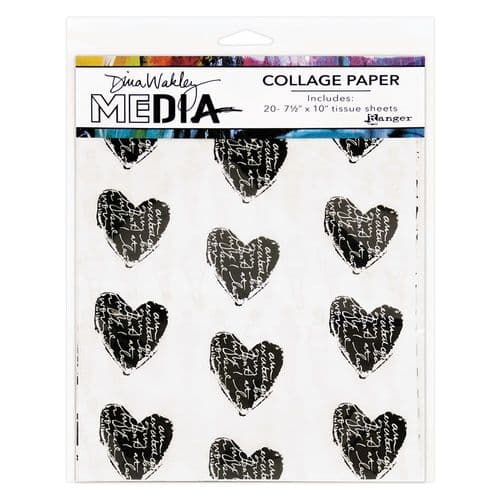Dina Wakley Media - College Paper - Printed Tissue