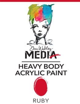 Dina Wakley Media - Heavy Body Acrylic - Ruby