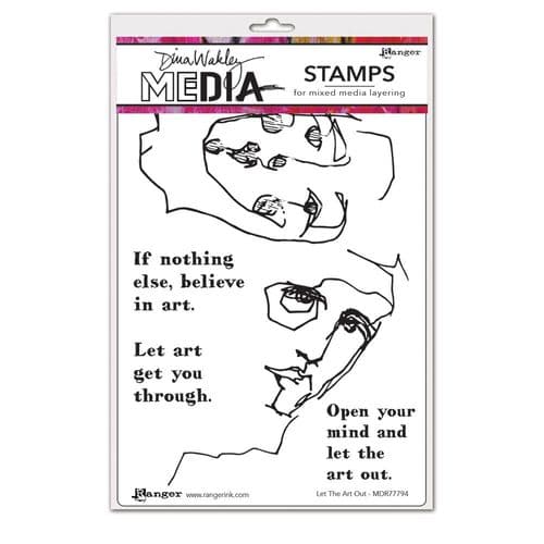 Dina Wakley Media  - Rubber Stamp - Let the Art Out