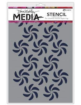 Dina Wakley Media - Stencil - Bendy Pinwheels