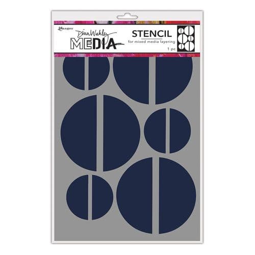 Dina Wakley Media - Stencil - Large Halves 