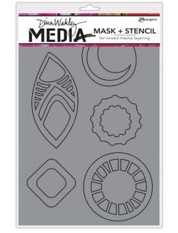 Dina Wakley Media - Stencil & Mask - Funky Masks