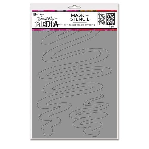 Dina Wakley Media - Stencil - Meandering Masks 