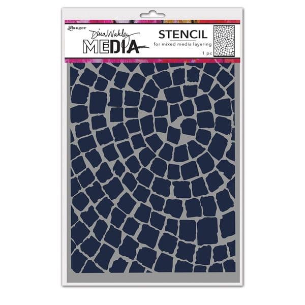 Dina Wakley Media - Stencil -  Mosaic Circle