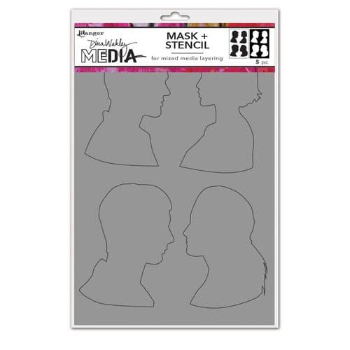 Dina Wakley Media - Stencil - Profile Masks