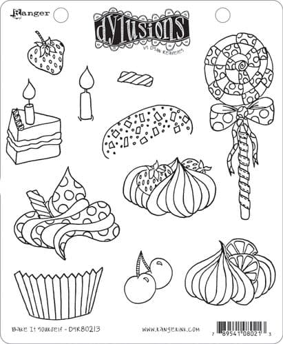 Dylusions - Rubber Stamps - Bake it Yourself 