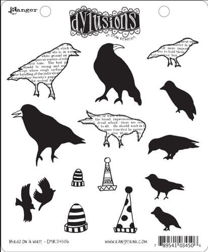 Dylusions - Rubber Stamps - Birds on a Wire