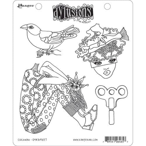Dylusions - Rubber Stamps - Clockwork