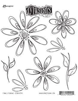 Dylusions - Rubber Stamps - Fancy Florals