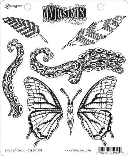 Dylusions - Rubber Stamps - Flight of Fancy 