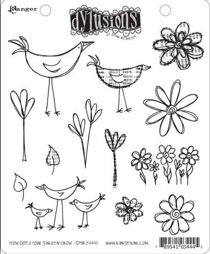 Dylusions - Rubber Stamps - How does your garden grow