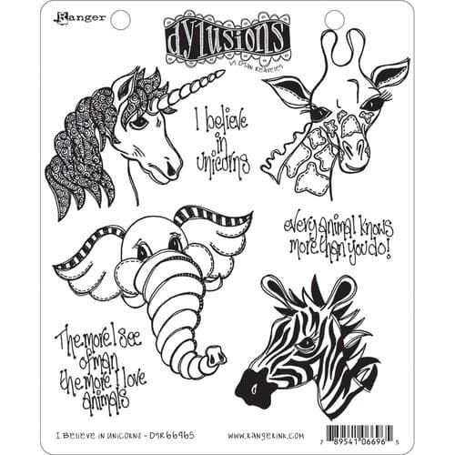 Dylusions - Rubber Stamps - I believe in unicorns 
