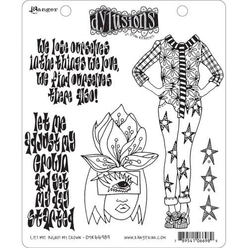 Dylusions - Rubber Stamps - Let me adjust my crown 
