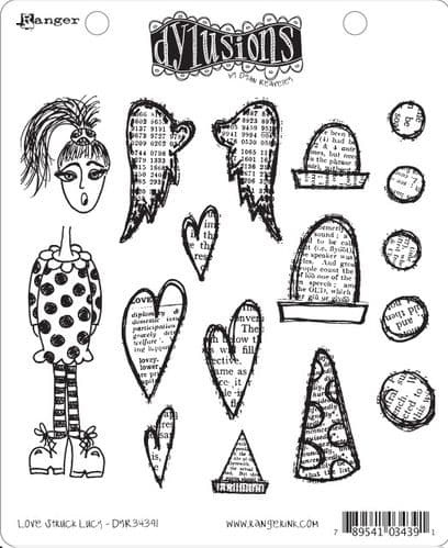 Dylusions - Rubber Stamps - Love Struck Lucy