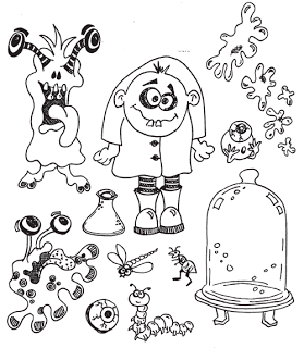 Dylusions - Rubber Stamps - Monster Mash