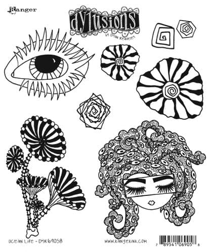 Dylusions - Rubber Stamps - Ocean Life 