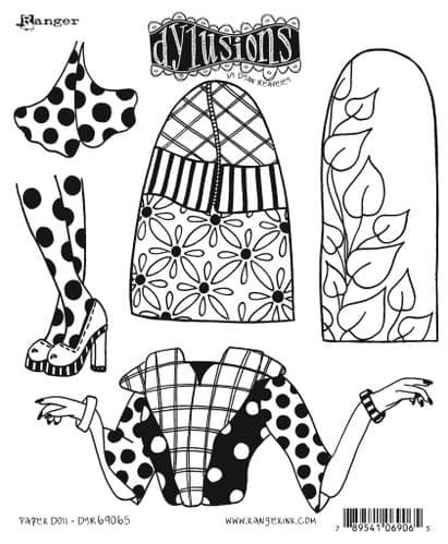 Dylusions - Rubber Stamps - Paper Doll