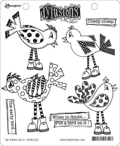 Dylusions - Rubber Stamps - Put a Bird on it