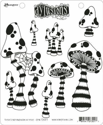 Dylusions - Rubber Stamps - There's not Mushroom in Here 