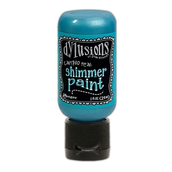 Dylusions - Shimmer Acrylic Paint - 1 oz Bottle - Calypso Teal