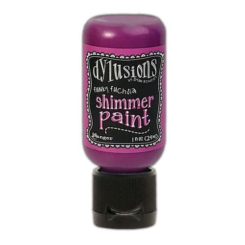 Dylusions - Shimmer Acrylic Paint - 1 oz Bottle - Funky Fuchsia