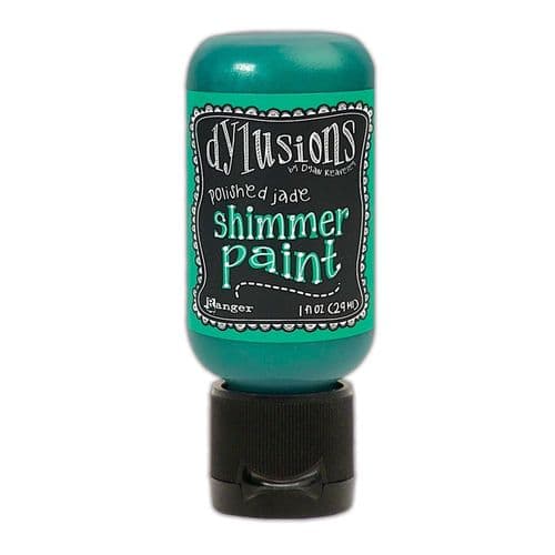 Dylusions - Shimmer Acrylic Paint - 1 oz Bottle - Polished Jade 