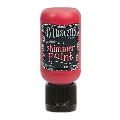 Dylusions - Shimmer Acrylic Paint - 1 oz Bottle - Postbox Red 