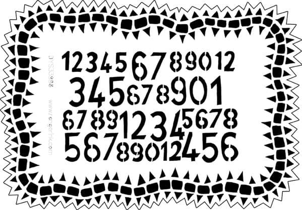 Dylusions - Stencils - Number Jumble -  5x8