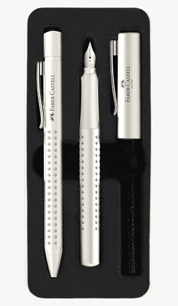 Faber Castell - Grip 2010 Fountain Pen & Ball point Gift Set - Coconut Milk