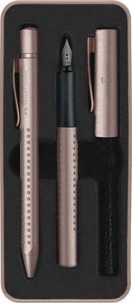 Faber Castell - Grip Edition Fountain Pen & Ballpoint Set - Rose Copper