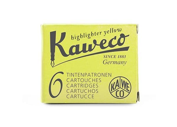Kaweco - Ink Cartridges - International Standard Size - Glowing Yellow