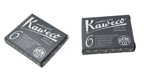Kaweco - Ink Cartridges - International Standard Size - Smokey Grey
