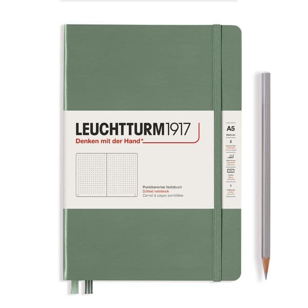 Leuchtturm 1917 - Notebook Medium (A5) Smooth Colours - Hardcover - Olive