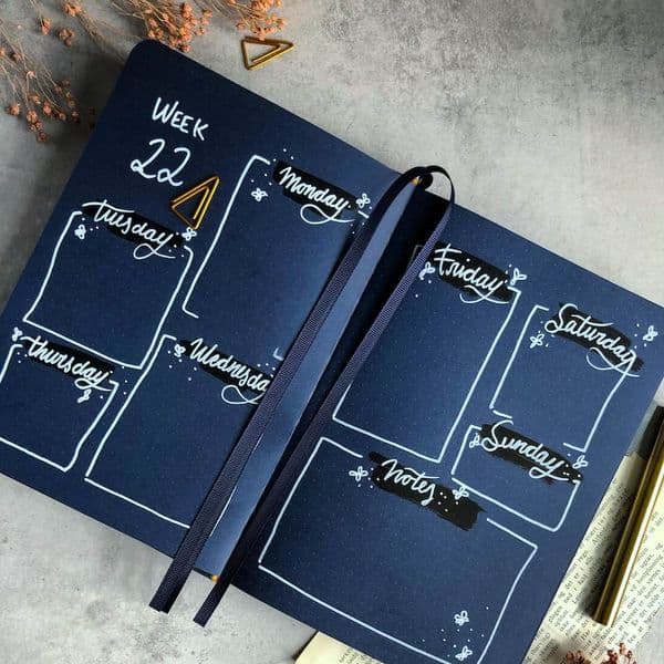 Memo of Norway - A5 Bullet Notebook - Dusty Blue