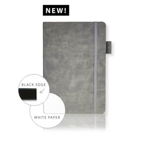 Memo of Norway - A5 Bullet Notebook - Grey Moon (White Pages)