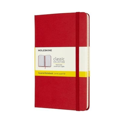 Moleskine - Classic Notebook - Pocket Hardcover - Scarlett Red (squared)