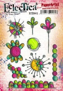 PaperArtsy - Rubber Stamps - E³ Tracy Scott 01 (A5 set, trimmed, on EZ)